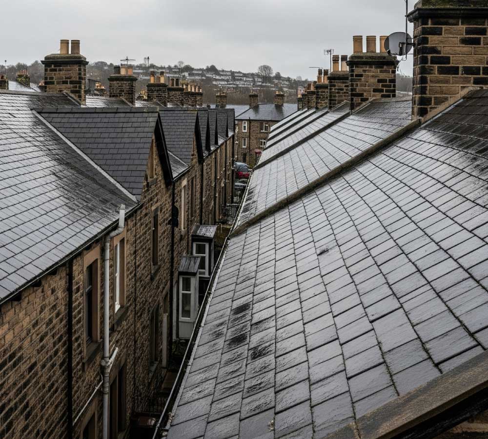 slate pitched roof